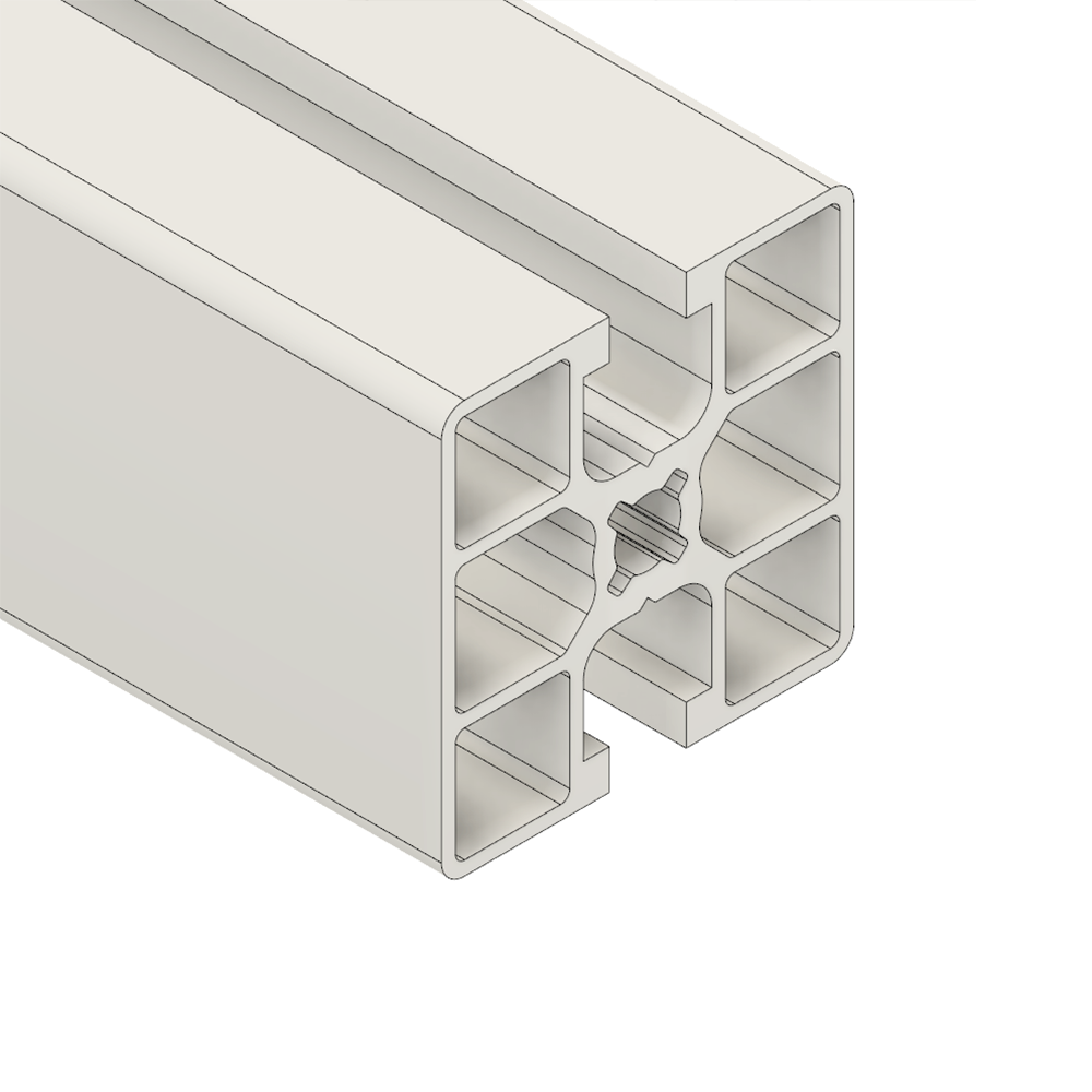 10-4545S2I-0-60IN MODULAR SOLUTIONS EXTRUDED PROFILE<br>45MM X 45MM 2GG SMOOTH SIDES INLINE, CUT TO THE LENGTH OF 60 INCH